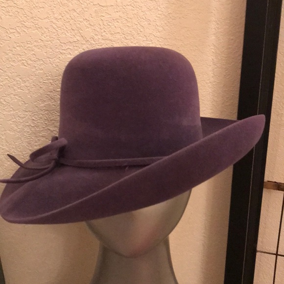 BORSALINO ITALIAN LAVENDER PURPLE HAT 22 1/2- NWOT - Picture 2 of 8